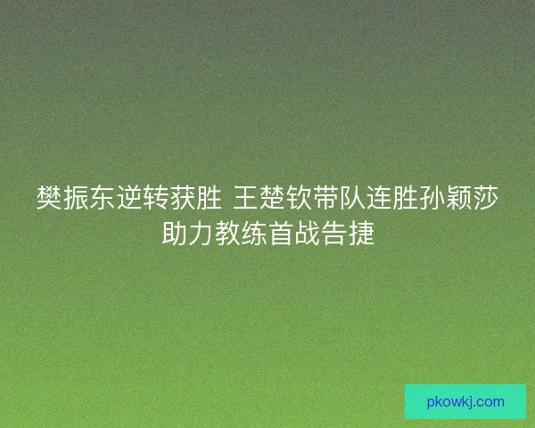 樊振东逆转获胜 王楚钦带队连胜孙颖莎助力教练首战告捷